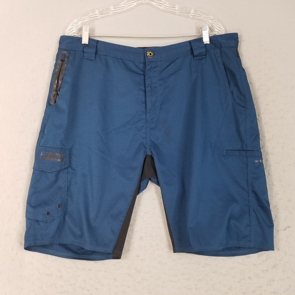 Pelagic Shorts Mens 36 Blue Deep Sea Fishing Ripstop Cargo Technical Boardshorts